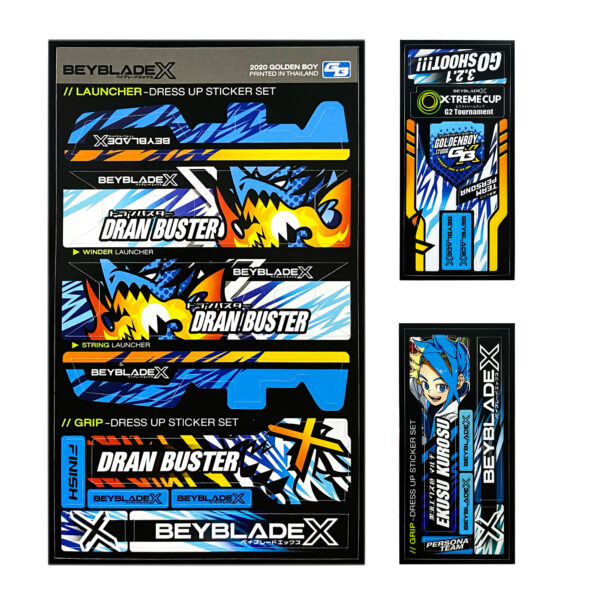 Beyblade X // Launcher - Dress Up Sticker Set (Ekusu Kurosu - Dran Buster )